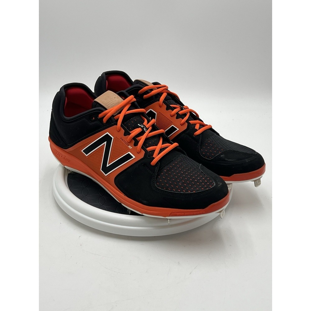 New Balance BFHJR3922 Metal Baseball Cleats Black Orange Men's Size 16 NWOT - Picture 1 of 9
